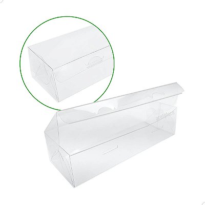 Embalagem de Plástico Caixa de Acetato PX-11 (17x5x4 cm) (25un) Caixinha Transparente