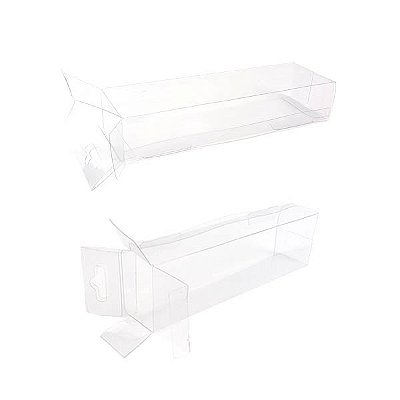 Embalagem de Acetato PX-232 (4,5x3x16 cm) (25un) Caixa para Isca Artificial Colecionador, Caixa de Plástico Transparente
