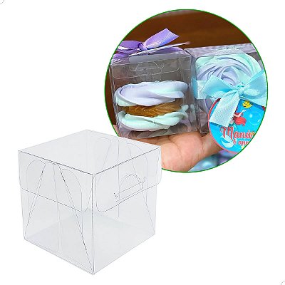 Caixa de Acetato PX-202 (6x6x6 cm) (25un) Embalagem de Plástico Transparente