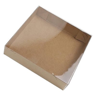 Caixa de Acetato KRP-15 KRAFT (12x12x2.5 cm) (10un) Embalagem Caixa de Acetato