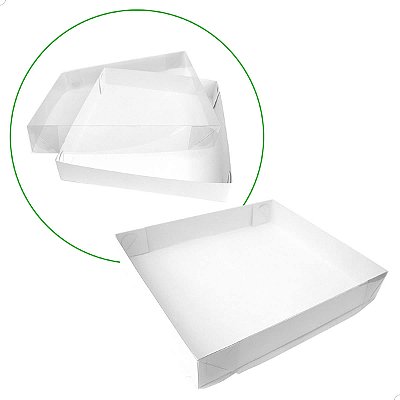 Caixa de Acetato TRP-79 (6.5x6.5x2 cm) (100un) Caixa para Embalagem de Acetato e Papel