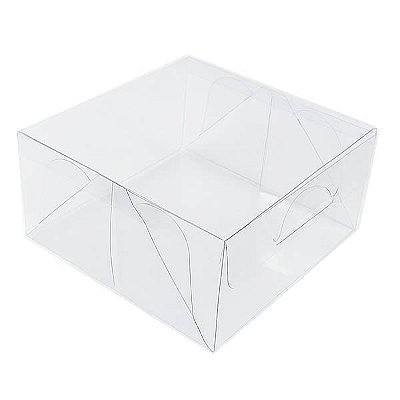 Caixa de Acetato PX-215 (7,5x7,5x4 cm) (25un) Embalagem de Plástico Transparente