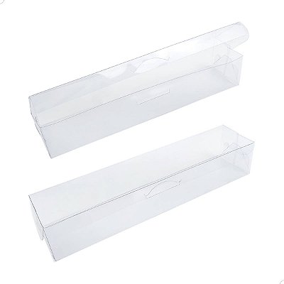 Caixa de Acetato PX-25 (24,5x5,5x4,5 cm) (25un) Embalagem de Plástico Transparente
