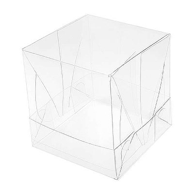 Caixa de Acetato PMB-5 Plástico (4 cm) (10un) Caixa Quadrada Transparente 4cm
