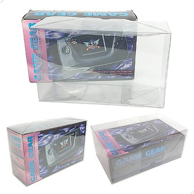 Console-5 (0,30mm) (1un) Caixa de Proteção CaixaBox Console Sega Game Gear TecToy Americano Caixa Protetora para Console