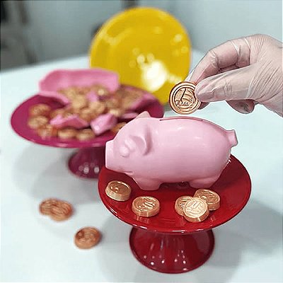 Forma de Chocolate com Silicone Cofrinho 230g BWB 9927 3 Partes Original (1un)