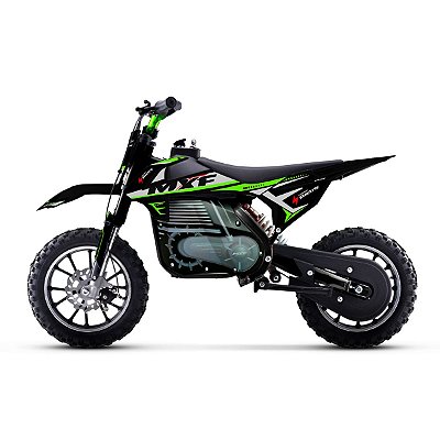 Mini Moto Elétrica Ferinha Mxf 36v 500w Motocross Verde