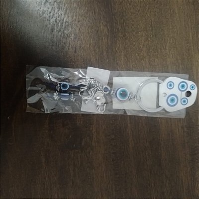 Chaveiro Amuleto Olho Grego com Elefante da Sorte – Proteção e Estilo