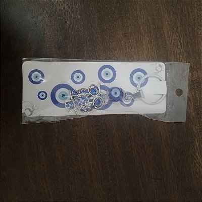 Chaveiro Coruja com Olho Grego – Sabedoria e Proteção