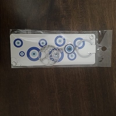 Chaveiro Árvore da Vida com Olho Grego – Equilíbrio, Sabedoria e Proteção