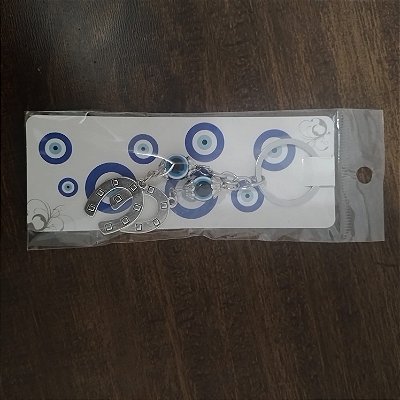 Chaveiro Ferradura com Olho Grego – Sorte, Proteção e Bons Caminhos