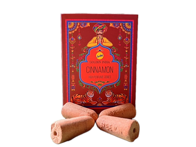 Incenso Cone Cascata Cinnamon - Golden Índia