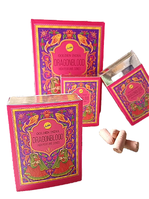 Incenso Cone Cascata Sangue de Dragão - Golden Índia