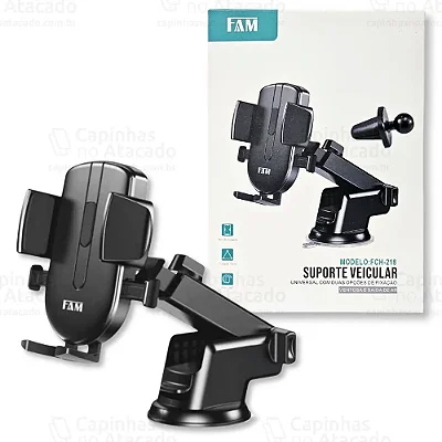 Suporte Veicular FAM FCH-218 com Ventosa e Adaptador para Saída de Ar