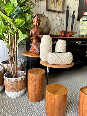 Conjunto Mesa Lateral Liz – Haste Preta (2 Peças)