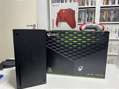 Xbox Series X Na Caixa + Controle Vermelho Original