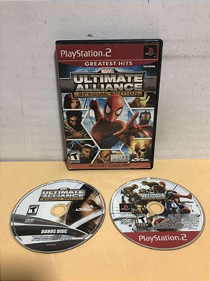 COM DETALHES - Marvel Ultimate Alliance Special Edition Sem Manual Greatest Hits Americano Ps2