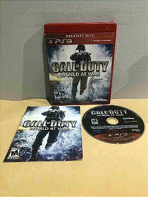 COM DETALHES - Call of Duty World At War Greatest Hits Americano PS3