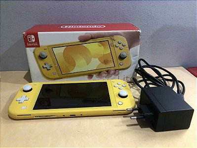 Console Nintendo Switch Lite Amarelo Na Caixa Bivolt