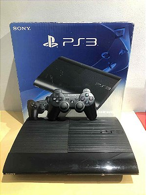 Console PS3 Super Slim Preto 500GB Bivolt Na Caixa