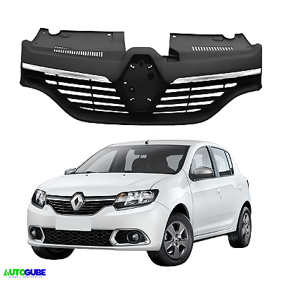 Grade Radiador Sandero Logan  2014 2015 2016 2017 2018 2019 (Com Friso Comado)