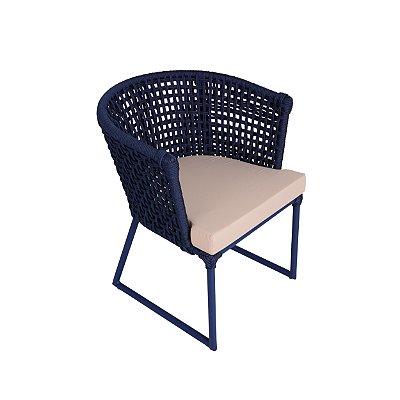 POLTRONA MERIDA CORDA NAUTICA COM ALMOFADA