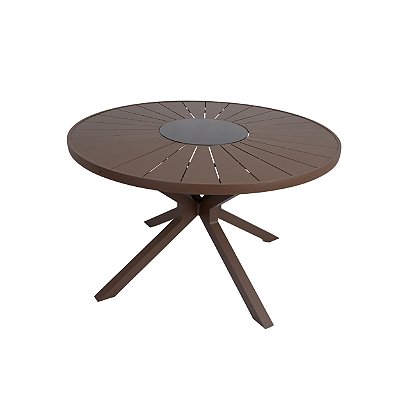 MESA ZURIK TAMPO PETALA CHAPA DE ALUMINIO 1,20 Ø COM CENTRO FIXO