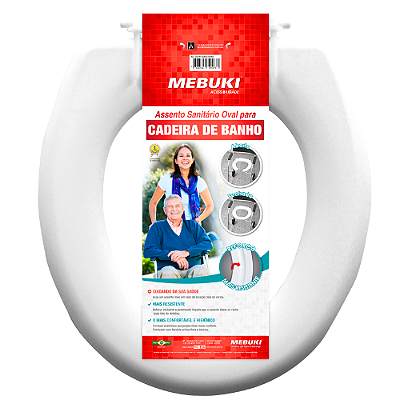 Assento Sanitário Para Cadeira Pós-Cirurgica De Banho Fechado