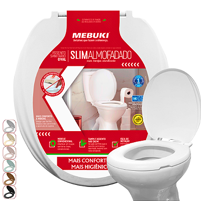 Assento Sanitário Almofadado Slim Oval Higienico