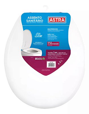 Assento Sanitario Almofadado Oval Universal Astra