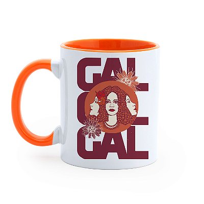 Caneca Bicolor laranja Gal O Musical
