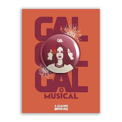 Botón Bordô - Gal O Musical