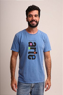 Camiseta Azul - Sou feito de arte- Festival de Teatro