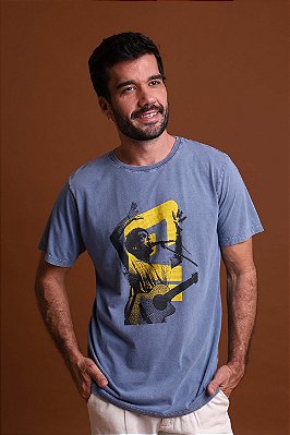 Camiseta Azul estonada -GIL
