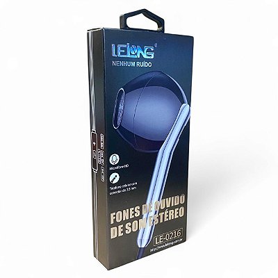 Fone de Ouvido Estéreo LeLong  com Microfone HD – Conector P2