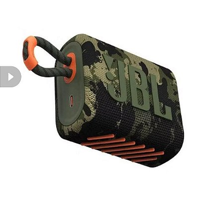 Caixa de som Jbl Go 3 bluetooth Portátil camuflada