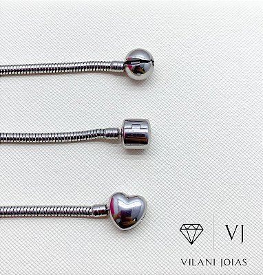 Pulseira maleável em aço inox