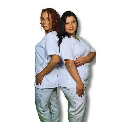Scrub Pijama Oxford Branco