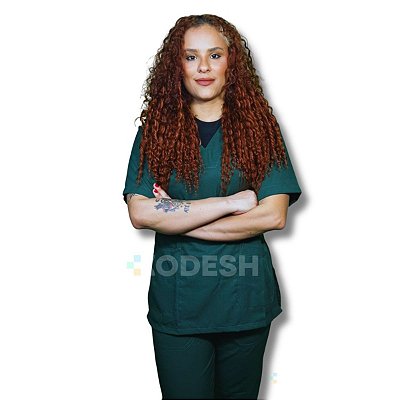 Scrub Pijama Oxfordine Verde Militar