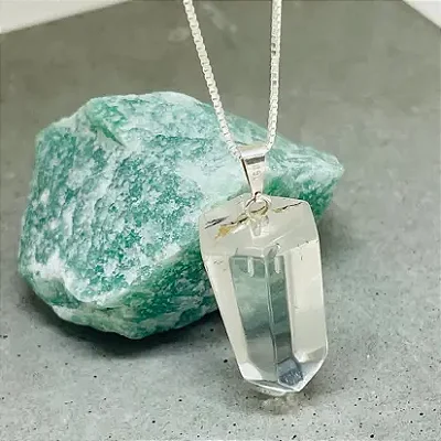 PINGENTE LIMPEZA ENERGÉTICA QUARTZO CRISTAL