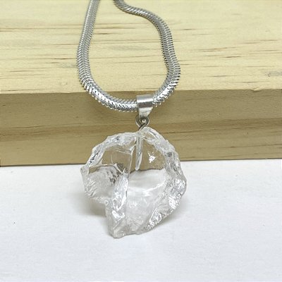 PINGENTE QUARTZO CRISTAL-LIMPEZA ENERGÉTICA
