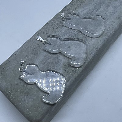 PINGENTE GATO QUARTZO CRISTAL-LIMPEZA ENERGÉTICA