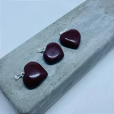 PINGENTE CORAÇÃO MINI JASPE VERMELHO-VITALIDADE