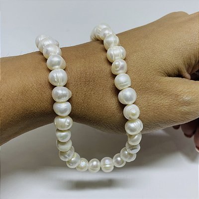 CHOKER PÉROLA NATURAL ÁGUA DOCE 8MM