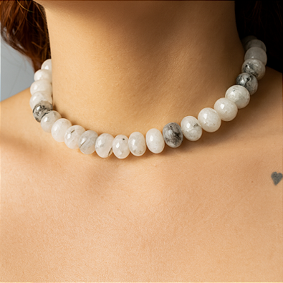 CHOKER QUARTZO TURMALINADO- CALMA/ PROTEÇÃO