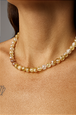 CHOKER CITRINO ESFERA-PROSPERIDADE