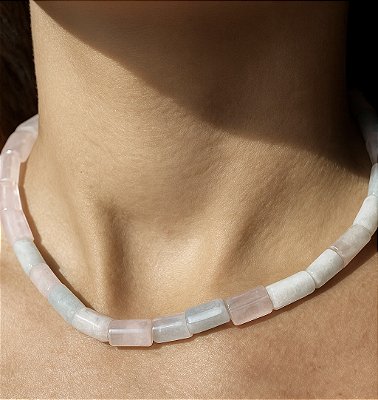 CHOKER QUARTZOS- CALMA/SAÚDE/AMOR