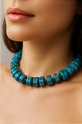 CHOKER DEUSA APATITA -EVOLUÇÃO/SERENIDADE
