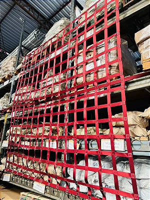 Rede Contenção De Carga 3 Ton 3 X 3 Metros Vão 100mm 6 Alças