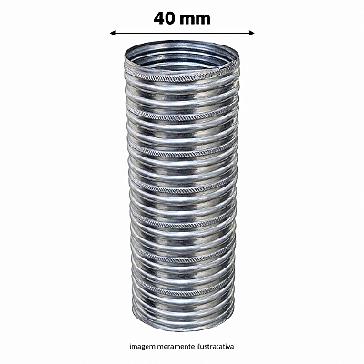 Bainha metálica corrugada galvanizada - 40mm